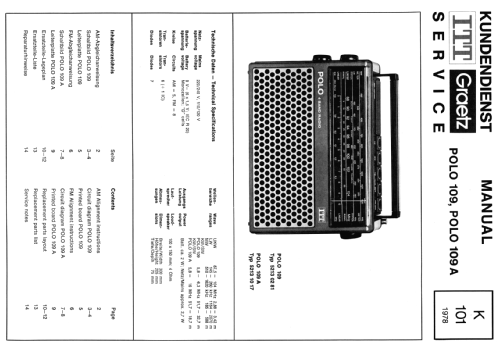 Polo 109 52130281; ITT-Graetz (ID = 99974) Radio