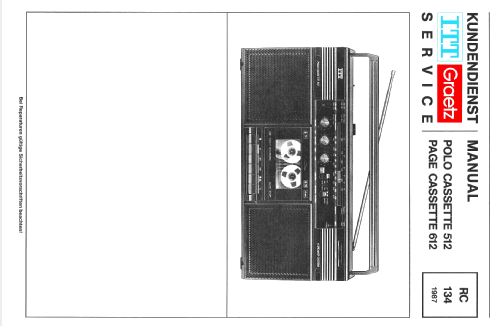 Polo Cassette 512; ITT-Graetz (ID = 1547014) Radio