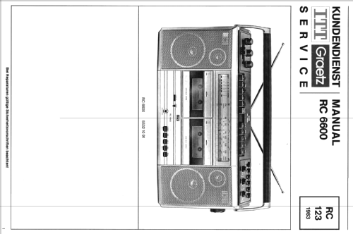 Boombox - Ghettoblaster RC 6600; ITT Schaub-Lorenz (ID = 1295221) Radio