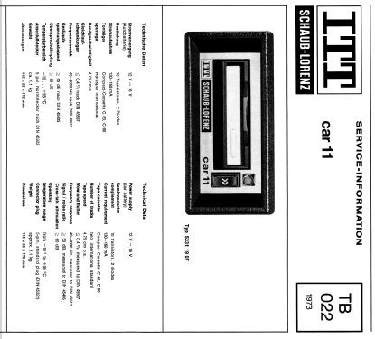 Car 11; ITT Schaub-Lorenz (ID = 357647) Enrég.-R