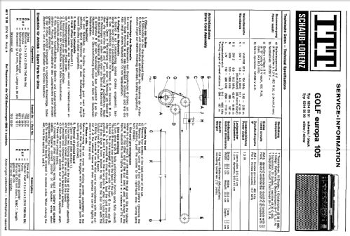 GOLF europa 105; ITT Schaub-Lorenz (ID = 2477202) Radio