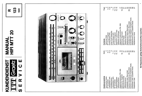 Mini-Casseiver MTT20; ITT Schaub-Lorenz (ID = 1989043) Radio