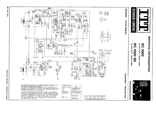 RC1000 53312505; ITT Schaub-Lorenz (ID = 87374) Radio