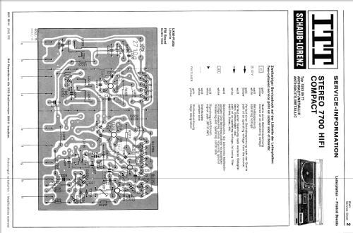 Stereo 7700 HiFi Compact ; ITT Schaub-Lorenz (ID = 2634524) Radio