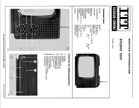 Studio 1207 ; ITT Schaub-Lorenz (ID = 2438358) Television