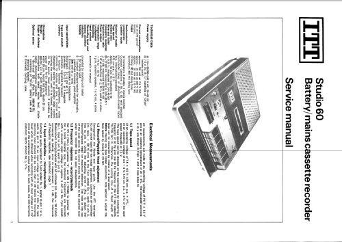 studio recorder 60-Cr; ITT Schaub-Lorenz (ID = 1577933) R-Player