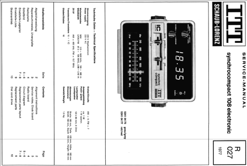 Synchro Compact 108 ; ITT Schaub-Lorenz (ID = 93210) Radio