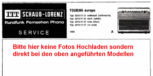 TOURING europa Grundtype; ITT Schaub-Lorenz (ID = 3104240) Radio