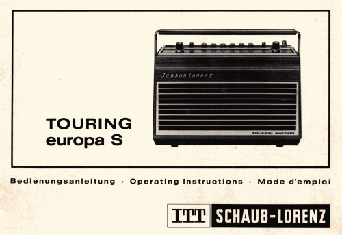 TOURING europa S 52150195; ITT Schaub-Lorenz (ID = 2492144) Radio