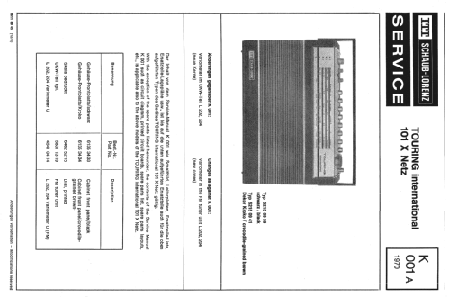 Touring international 101 Netz 521509-09; ITT Schaub-Lorenz (ID = 1832306) Radio