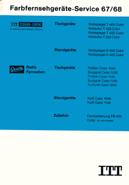 Weltecho T 422 Color; ITT Schaub-Lorenz (ID = 2912063) Fernseh-E