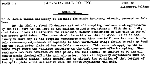 68 'Sunburst' or 'Sunrise' ; Jackson-Bell Co. pre (ID = 456850) Radio