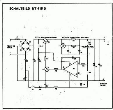 Lab. Power Supply NT415; Josty kit; Malmø, (ID = 2216438) Kit