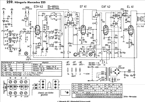 Mercedes 225 6552UW4; Jotha-Radio, El.-App (ID = 415470) Radio
