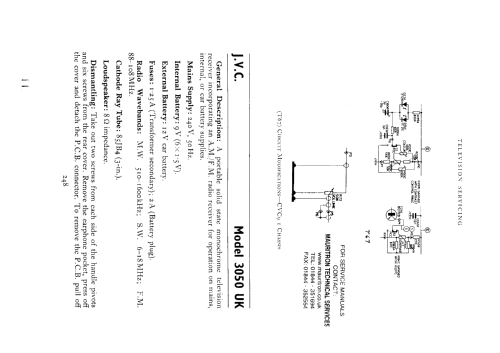 3050 UK; JVC - Victor Company (ID = 1731690) Fernseh-R