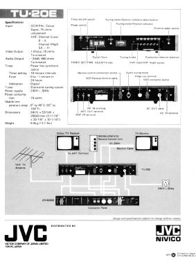 Colour TV Tuner TU-20E; JVC - Victor Company (ID = 3008819) Misc