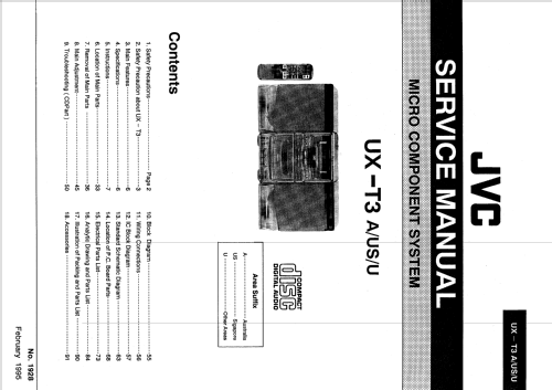 Mono Component System UX-T3 - UX-TR3; JVC - Victor Company (ID = 2480531) Radio