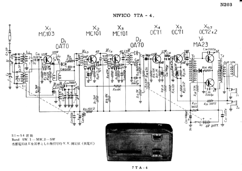 Nivico Transistor 7 7TA-4; JVC - Victor Company (ID = 1684650) Radio
