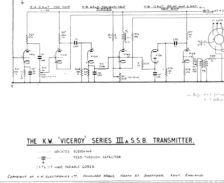 Viceroy SSB Transmitter Mark III ; K.W. Electronics Ltd (ID = 1271981) Amateur-T