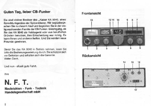 Autofunk KA9040FM; Kaiser Electronic (ID = 2619794) CB-Funk
