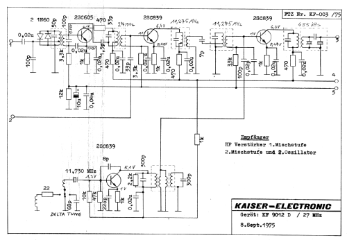 CB-Funk-Heimstation KF9012D; Kaiser Electronic (ID = 2084172) Citizen