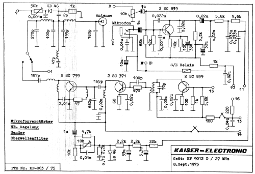 CB-Funk-Heimstation KF9012D; Kaiser Electronic (ID = 2084180) Citizen