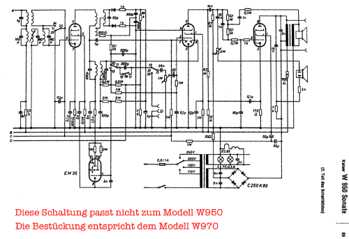 Sonate W950; Kaiser KG, W. bzw. (ID = 1452561) Radio