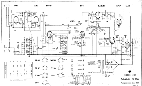 Sonate W950; Kaiser KG, W. bzw. (ID = 1453853) Radio