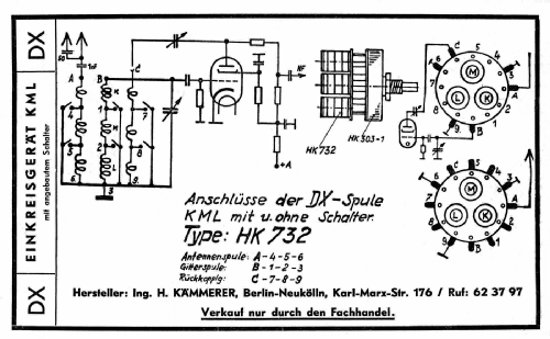 DX-Spule KML HK732; Kämmerer, Ing. Heinz (ID = 2282696) mod-past25