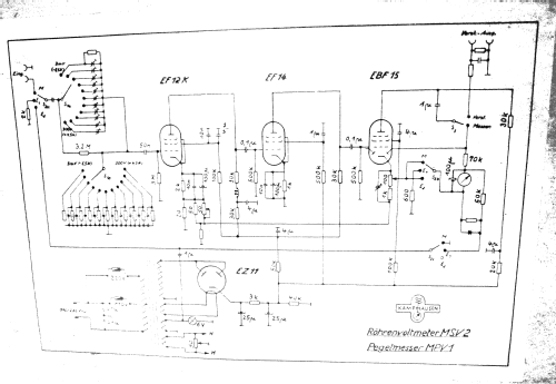 Röhrenvoltmeter mit aperiod. Verstärker MSV 2; Kamphausen GmbH, Dr. (ID = 1398449) Equipment