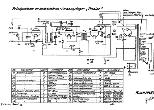 Pionier Lichtnetz-Dreiröhren-Schirmgitter-Fernempfänger Katalog Nr. 10080; Kapsch & Söhne KS, (ID = 212831) Radio