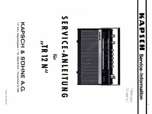 TR12N; Kapsch & Söhne KS, (ID = 1894983) Radio