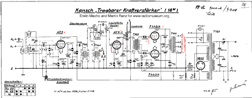 Tragbarer Krafterstärker ; Kapsch & Söhne KS, (ID = 1489804) Ampl/Mixer