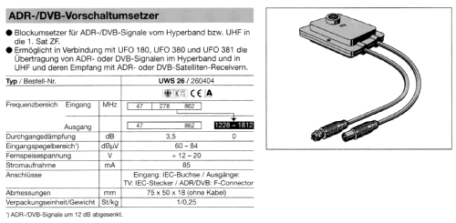 ADR-/DVB-Vorschaltumsetzer UWS 26 BN 260404; Kathrein; Rosenheim (ID = 1756817) Antenna