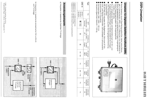 DSR-Umsetzer UWS 10 BN 267601; Kathrein, Anton; (ID = 1737404) DIG/SAT