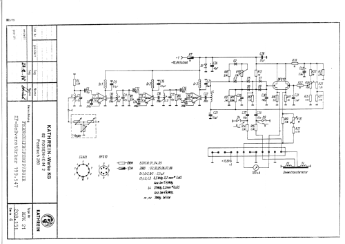 Fernsehprüfempfänger MFK21 BN208151; Kathrein; Rosenheim (ID = 1813496) Equipment