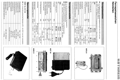 Fernspeisenetzteil NWS 21 BN 230629; Kathrein; Rosenheim (ID = 1735480) Strom-V