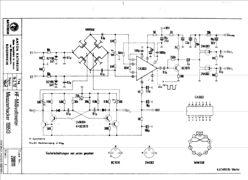 HF-Millvoltmeter MUK 11 BN 208111; Kathrein; Rosenheim (ID = 1790911) Equipment