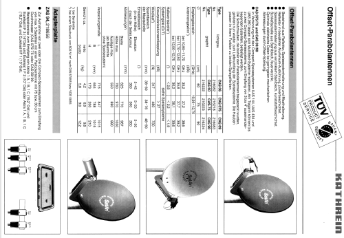 Offset-Parabolantenne CAS 60 BN 216222; Kathrein; Rosenheim (ID = 1730801) Antenna