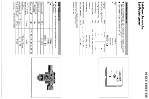 Sat-Festentzerrer ERZ 60 BN 272782; Kathrein; Rosenheim (ID = 1752575) Diversos