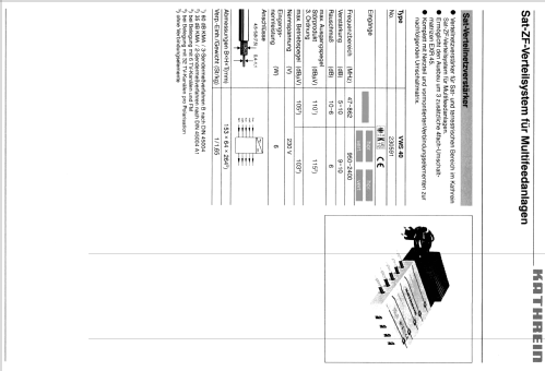 Sat-Verteilnetzverstärker VWS 40 BN 230591; Kathrein; Rosenheim (ID = 1752578) RF-Ampl.