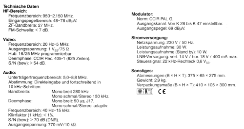 Satelliten-Receiver UFD 200 BN 260378; Kathrein; Rosenheim (ID = 1748222) DIG/SAT