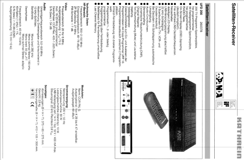 Satelliten-Receiver UFD 200 BN 260378; Kathrein; Rosenheim (ID = 1748223) DIG/SAT