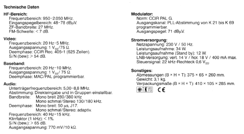 Satelliten-Receiver UFD 210 BN 260294; Kathrein; Rosenheim (ID = 1752993) DIG/SAT