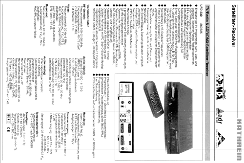 Satelliten-Receiver UFD 230 BN 260325; Kathrein; Rosenheim (ID = 1748478) DIG/SAT