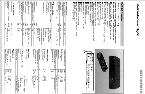 Satelliten-Receiver UFD 501 BN 260434; Kathrein; Rosenheim (ID = 1758340) DIG/SAT