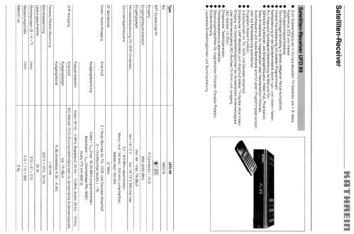 Satelliten-Receiver UFD 89 BN 260216; Kathrein; Rosenheim (ID = 1736385) DIG/SAT