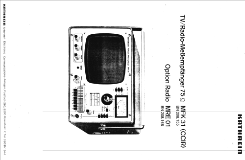 TV/Radio-Meßempfänger MFK31; Kathrein; Rosenheim (ID = 1711579) Equipment