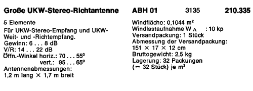 UKW-Stereo-Richtantenne ABH 01 BN 210.335; Kathrein; Rosenheim (ID = 1718096) Antenny