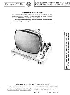 724 Ch= 253; Kaye-Halbert Corp,; (ID = 2959606) Televisore